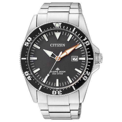 Image of mat rustfri stål quartz med Eco-Drive Herre ur fra Citizen, BN0100-51E